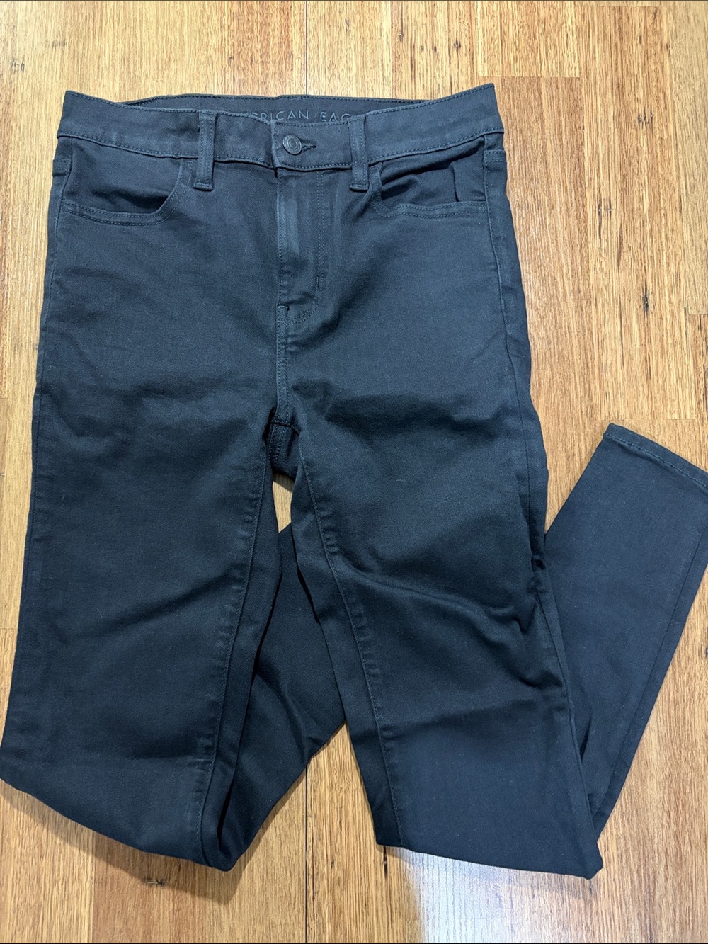 American Eagle Outfitters Womes Black Next Level Stretch Jeans